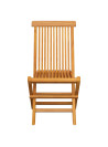 vidaXL Garden Chairs with Beige Cushions 2 pcs Solid Teak Wood