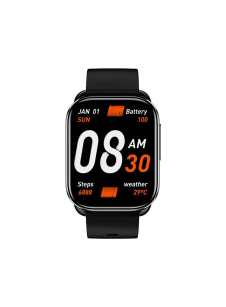 QCY Watch GS Smart Sports Watch With 2.02 Large Display, Bluetooth Call, Health Monitoring,10 Days Battery Life - Black