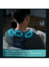 Philips Back Massager - With VibWave Deep Shoulder Massage, Constant Temperature Hot Compress & Poor Posture Reminder - Blue