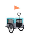 vidaXL 2-in-1 Pet Bike Trailer & Jogging Stroller Blue and Grey