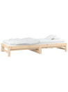 vidaXL Pull-out Day Bed 2x(80x200) cm Solid Wood Pine