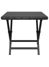 vidaXL Folding Table Black 45x35x32 cm Poly Rattan