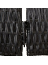 vidaXL Room Divider 5 Panels Black Poly Rattan