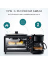 3 in 1 Breakfast Maker with Coffee Maker, Mini Oven, NonStick Grill Toaster Oven Portable Multifunctional
