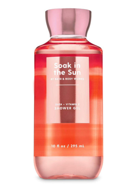 Bath And Body Works Soak In The Sun - Shea & Vitamin E Shower Gel, Peach Sunset Shower Gel Wash 295ml