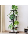 Plant Stand - 6 Potted Flower & Plants Racks, Carbon Steel Metal Plant