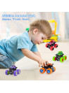 Truck Toy Cars for Boys, 4 Pack Push Cars for Toddlers, Inertia Toy Car, Monster Trucks for Kids Friction