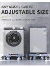 150KG Washing Machine Stand Adjustable Wheel Base Fridge Stand Refrigerator Movable Washer Holder Heavy Duty Leg Raiser